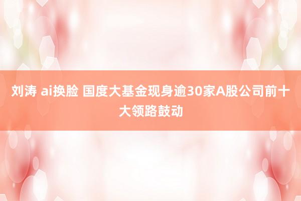 刘涛 ai换脸 国度大基金现身逾30家A股公司前十大领路鼓动
