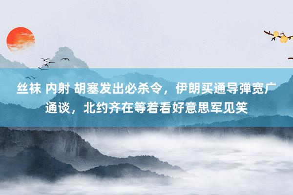 丝袜 内射 胡塞发出必杀令，伊朗买通导弹宽广通谈，北约齐在等着看好意思军见笑