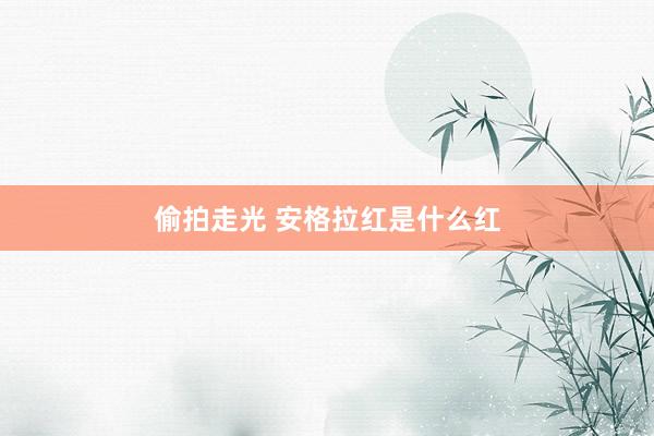 偷拍走光 安格拉红是什么红